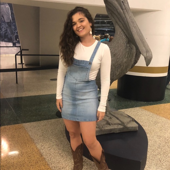 Dresses & Skirts - Denim overall dress!